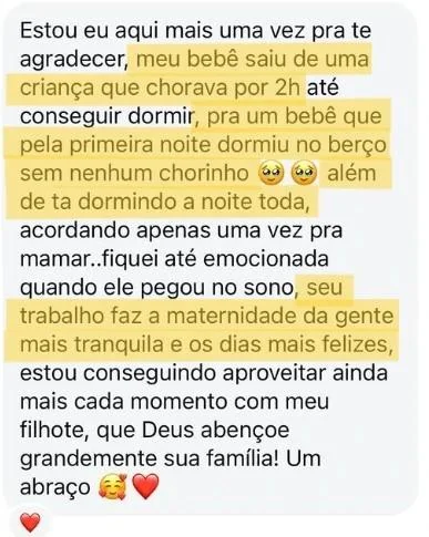 Print de mensagem de uma mãe