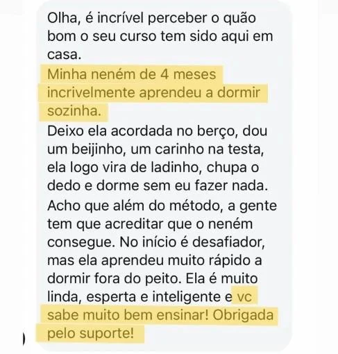 Print de mensagem de uma mãe